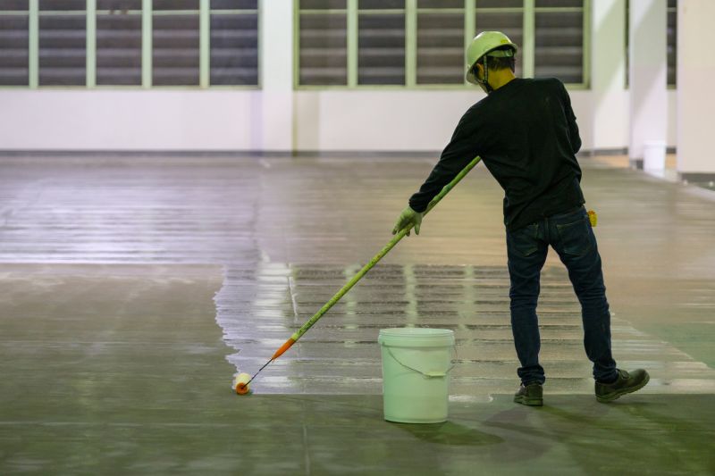 Commercial epoxy warehouse floor